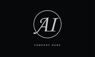 Obraz premium AI, IA, A, I Abstract Letters Logo Monogram