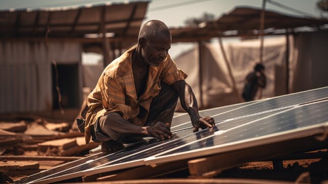 Solar Panel Installation in Arid Region
