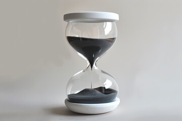 hourglass on black background