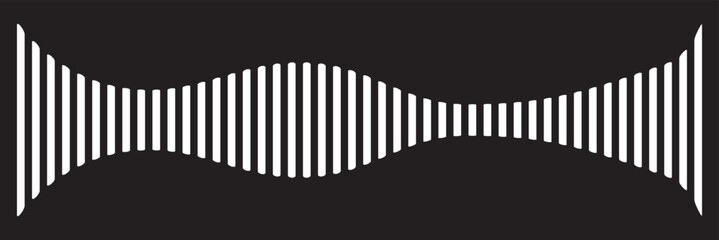 Radio Wave icon. Monochrome simple sound wave on transparent background. Vector sound wave icon. Music player sound bar. Record interface. Equalizer icon with soundwave line. used for mobile phone.