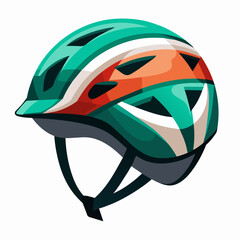 Fototapeta premium Protective helmet for cyclist vector illustration 