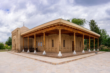 Obraz premium Mir-Sayid Bakhrom Mausoleum, a 10th-11th century mausoleum in the city of Karmana near Navoiy, Uzbekistan. It is a tentative world heritage site.
