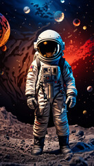 Faceless Helmet Child Astronaut Spacesuit Exploring Planet Classroom Hopeful Aspiring Future Career Job Occupation Concept