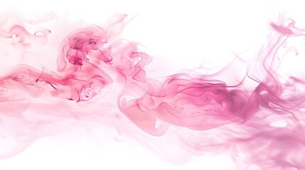 The soft glow of pastel cerise smoke, illuminating a path of creativity and imagination against white.