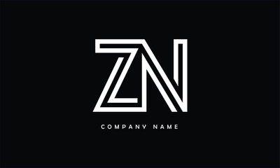 Fototapeta premium ZN, NZ, Z, N Abstract Letters Logo Monogram