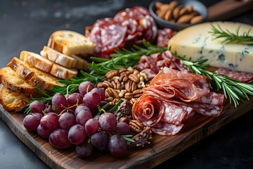 Decadent Charcuterie Platter with Artisanal Cheeses Cured Meats and Tantalizing Accoutrements