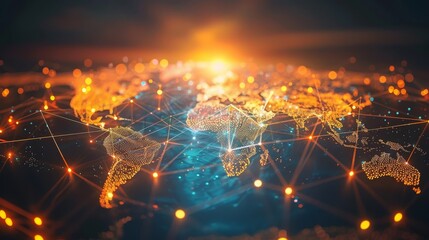 Fototapeta premium Generate an image representing global connectivity