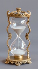 hourglass on black background