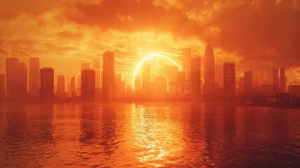 Fototapeta premium Generate an image representing the global heat crisis