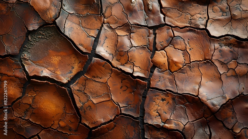Poster Aged and Cracked Rustic Rock Surface with Intricate Patterns and Textures