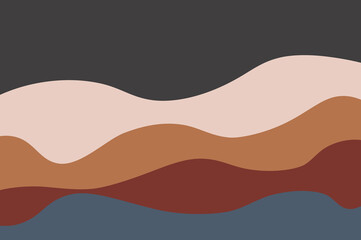 Soft and simple red and blue irregular abstract color blocks