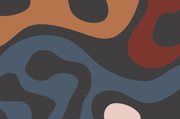 Soft and simple red and blue irregular abstract color blocks