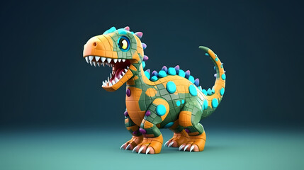 Obraz premium robot Sauroposeidon 3d pixel