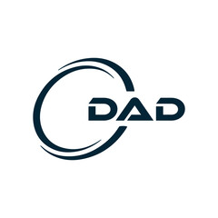 DAD logo. D A D design. White DAD letter. DAD, D A D letter logo design. D A D letter logo design in FIVE, FOUR, THREE, style. letter logo set in one artboard. D A D letter logo vector design.	
