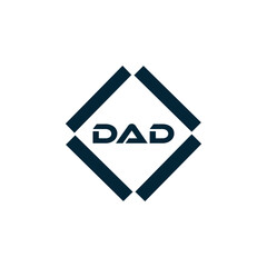 DAD logo. D A D design. White DAD letter. DAD, D A D letter logo design. D A D letter logo design in FIVE, FOUR, THREE, style. letter logo set in one artboard. D A D letter logo vector design.	
