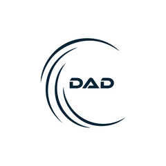 DAD logo. D A D design. White DAD letter. DAD, D A D letter logo design. D A D letter logo design in FIVE, FOUR, THREE, style. letter logo set in one artboard. D A D letter logo vector design.	


