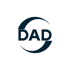 DAD logo. D A D design. White DAD letter. DAD, D A D letter logo design. D A D letter logo design in FIVE, FOUR, THREE, style. letter logo set in one artboard. D A D letter logo vector design.	

