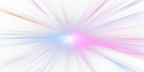 Obraz premium Radiant velocity burst. Warp motion. Advanced tech. Sci-fi. Speed lines. Motion streaks. Zooming effect. Light flare. Isolated transparent PNG backdrop. Technology and future. Speed trails.