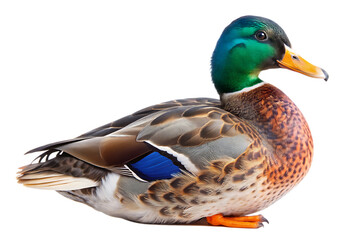 Obraz premium a carolina duck, white background. AI GENERATED