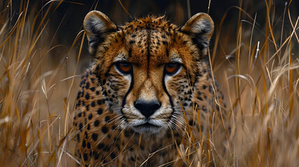 Obraz premium Cheetah on the Prowl A Master Hunter in the African Grasslands