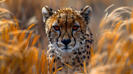 Obraz premium Cheetah on the Prowl Master of the Grassland Hunt