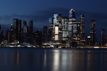 Fototapeta premium New York City Skyline - Nighttime