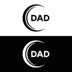 DAD logo. D A D design. White DAD letter. DAD, D A D letter logo design. D A D letter logo design in FIVE, FOUR, THREE, style. letter logo set in one artboard. D A D letter logo vector design.	

