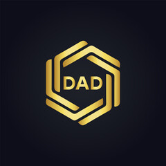DAD logo. D A D design. White DAD letter. DAD, D A D letter logo design. D A D letter logo design in FIVE, FOUR, THREE, style. letter logo set in one artboard. D A D letter logo vector design.	
