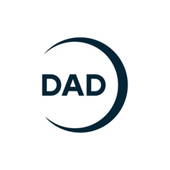 DAD logo. D A D design. White DAD letter. DAD, D A D letter logo design. D A D letter logo design in FIVE, FOUR, THREE, style. letter logo set in one artboard. D A D letter logo vector design.	
