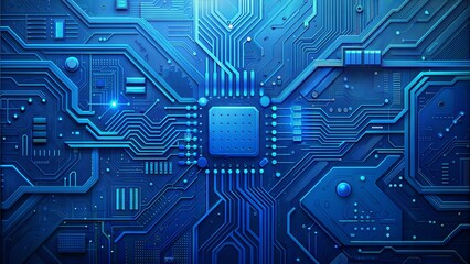 Tech Circuit Board: Detailed, blue-toned circuit board design, ideal for tech-themed abstract backgrounds.
