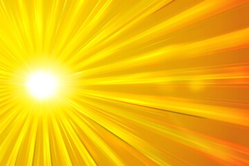 Obraz premium Asymmetric yellow light burst, abstract beautiful rays of lights on dark orange background