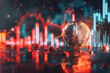 Abstract image depicting the concept of deflation and appreciating assets 