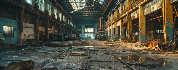 Abandoned Factory Symbolizes Joblessness Impact on Community