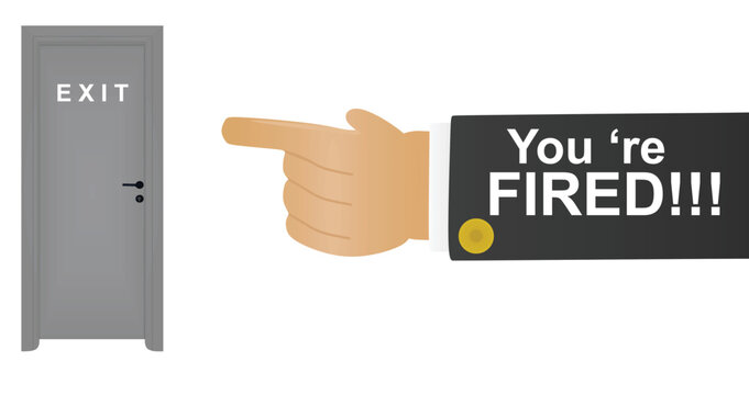 You are fired icon. vector