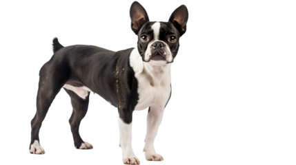 Friendly Boston Terrier Poses for the Camera