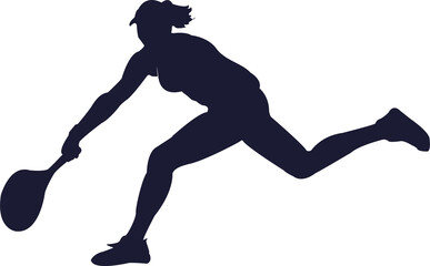 Tennis BAll Player Action Silhouette 