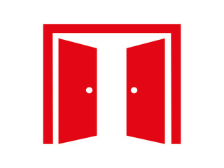 Open doors icon design illustration