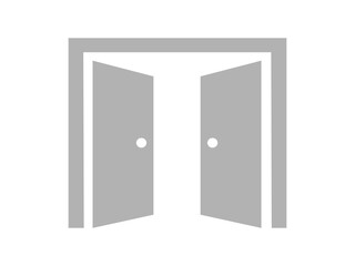 Open doors icon design illustration