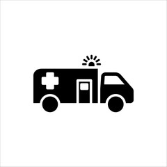 Ambulance icon. vector illustration on white background.