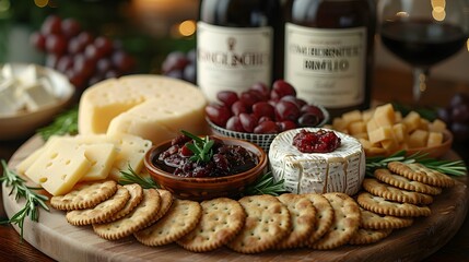 Gourmet Delight An Exquisite Cheese Board Tempting the Senses