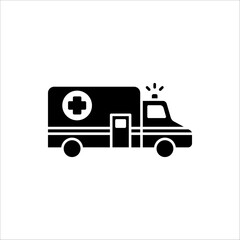 Ambulance icon. vector illustration on white background.