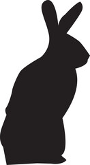 Rabbit Cute Animal Silhouette Illustration 