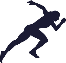 Runner Athlete Sport Isolated