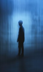 Obraz premium Blue Abstract Surreal Dreamscape,Photorealistic HD