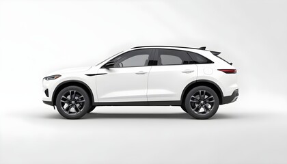 Fototapeta premium white car on snow