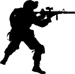 Soldier Silhouette Isolated