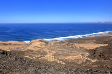 Playa de Cofete, Jandia, Fuerteventura, Canary Islands, Spain: view from the Mirador de Cofete
