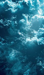 Obraz premium Blue Abstract Underwater Patterns,Photorealistic HD