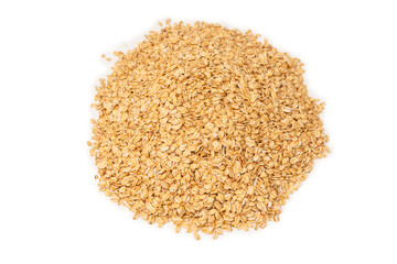 Oat-flakes isolated on a white background.