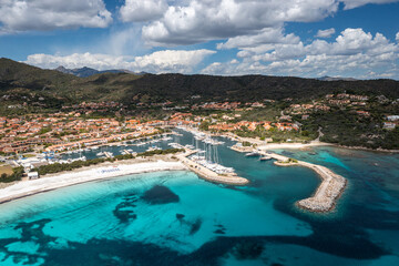 Aerial View of Porto Ottiolu, Province of Sassari, Sardinia